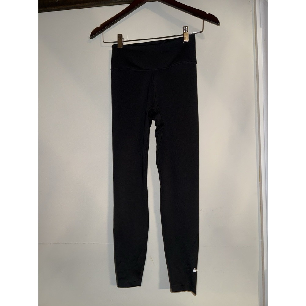 Nike One XS Women's Tight Fit High Rise Yoga 7/8 Leggings Black AT1102-010